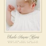 "Classical Border" - Birth Announcements in Creme by mo kelley - Detail