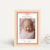 "Vintage Love Bow" - Birth Announcements in Latte by Kartika Paramita - Front