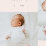 "Modern Collection" - Birth Announcements in Blush by Carolyn MacLaren - Detail