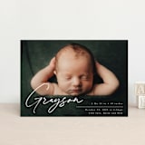 "Linear" - Birth Announcements in Frost by Everett Paper Goods - Front
