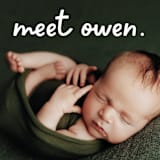 "Meet Cute" - Birth Announcements in Snow by Lauren Chism - Detail