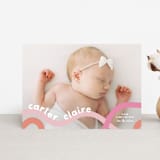 "Wiggle Worm" - Birth Announcements in Peach Sherbet by Lauren Chism - Front