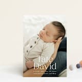 "Stacked Name" - Birth Announcements in Cloud by Alethea and Ruth - Front