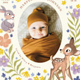 "Disney's Magical Bambi" - Birth Announcements in Cream by Cass Loh - Detail