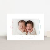 "Cuddle Bugs" - Birth Announcements in Blush by Lauren Chism - Front