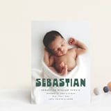 "Boldly Named" - Birth Announcements in Forest by Anna Elder - Front