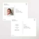 "Welcome Home Baby" - Birth Announcements in Shadow by Carolyn Kach - Back of Card Options