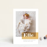 "Magazine Block" - Birth Announcements in Marigold by Maria Hilas-Louie - Front