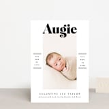 "Bold Name Frame" - Birth Announcements in Ash by Alethea and Ruth - Front