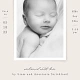 "Classical" - Birth Announcements in Cream by Hooray Creative - Detail