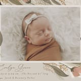 "Boho Bouquet" - Birth Announcements in Rose by Joanna Griffin - Detail