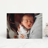 "the edit" - Birth Announcements in Simply White by Sara Hicks Malone - Front