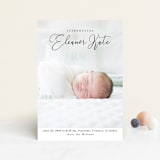 "Formal Script" - Birth Announcements in Onyx by Kasia Labocki - Front