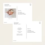 "Formal Script" - Birth Announcements in Onyx by Kasia Labocki - Back of Card Options