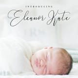 "Formal Script" - Birth Announcements in Onyx by Kasia Labocki - Detail