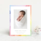 "Rainbow Surround" - Birth Announcements in Sherbert by Kaydi Bishop - Front