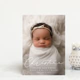 "Poetry" - Birth Announcements in Whipped Cream by Ekko Studio - Front
