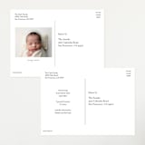 "Poetry" - Birth Announcements in Whipped Cream by Ekko Studio - Back of Card Options