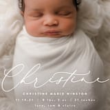 "Poetry" - Birth Announcements in Whipped Cream by Ekko Studio - Detail