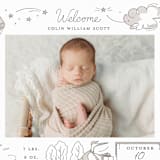 "Special Delivery" - Birth Announcements in Slate by Morgan Ramberg - Detail