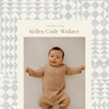 "Patchwork" - Birth Announcements in Bluebell by Julie Murray - Detail