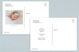"Baby Mine Modern" - Birth Announcements in Licorice by Alston Foster - Back of Card Options