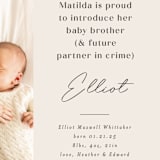 "Siblings" - Birth Announcements in Bamboo by Corinne Malesic - Detail