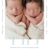 "Cuddle Bugs" - Birth Announcements in Blush by Lauren Chism - Detail