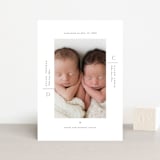 "Twin chic" - Birth Announcements in Pristine by Creo Study - Front
