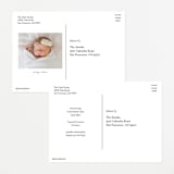 "Twin chic" - Birth Announcements in Pristine by Creo Study - Back of Card Options