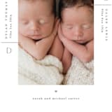 "Twin chic" - Birth Announcements in Pristine by Creo Study - Detail