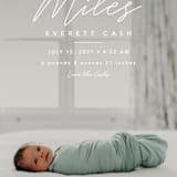"Miles" - Birth Announcements in Snow by Megan Cash - Detail