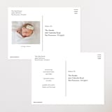 "Delicate" - Birth Announcements in Powder by Sara Hicks Malone - Back of Card Options