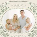 "bunnies and flowers" - Birth Announcements in Sage by Anastasia Makarova - Detail