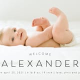 "Welcome our Baby" - Birth Announcements in Night by MC Designs - Detail