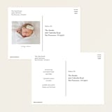 "Say Hello To..." - Birth Announcements in Onyx by Jennifer Postorino - Back of Card Options