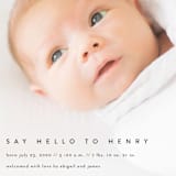 "Say Hello To..." - Birth Announcements in Onyx by Jennifer Postorino - Detail