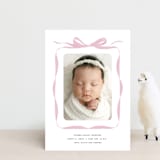 "Bow" - Birth Announcements in Poppy by Olivia Kanaley Inman - Front