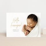 "Hello Everyone" - Birth Announcements in Mustard by Ashley Rosenbaum - Front