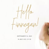 "Hello Everyone" - Birth Announcements in Mustard by Ashley Rosenbaum - Detail