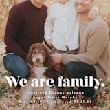 "We Are Family" - Birth Announcements in Cotton by Corinne Malesic - Detail