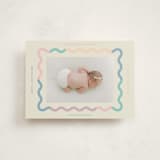 "Wavy Pastel Frame" - Birth Announcements in Cream by Baumbirdy - Front