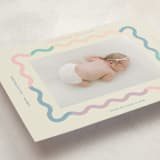 "Wavy Pastel Frame" - Birth Announcements in Cream by Baumbirdy - Detail