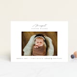 "Simply Lovely" - Birth Announcements in Pearl by Pixel and Hank - Front