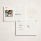 "Monogram Block" - Birth Announcements in Blush by Robert and Stella - Back of Card Options