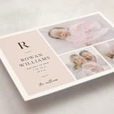 "Monogram Block" - Birth Announcements in Blush by Robert and Stella - Detail