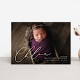 "Just Lovely" - Birth Announcements in Shell by Lea Delaveris - Front