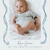 "Tied Together" - Birth Announcements in Mint by Paper Sun Studio - Detail