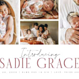 "Cheer All Year" - Birth Announcements in Rose by Michelle Taylor - Detail