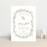 "Little Deer" - Birth Announcements in Ivory by Susan Moyal - Front